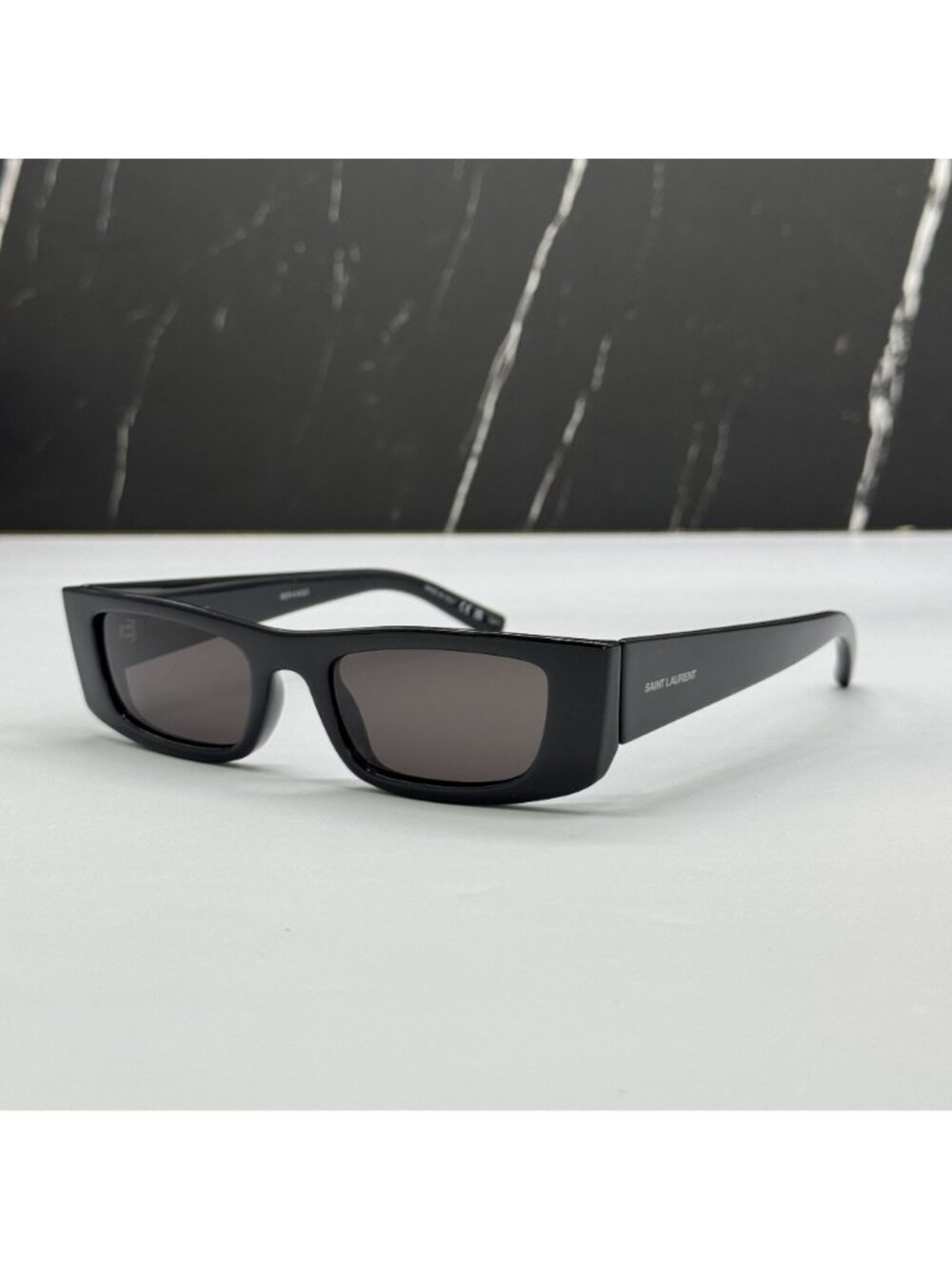 NWT Saint Laurent SL553 001 Black Square Sunglasses Authentic